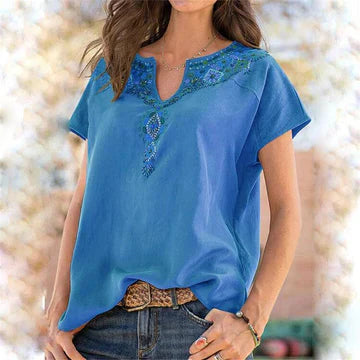 Georgia - Blomstret boho-blus