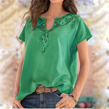 Georgia - Blomstret boho-blus