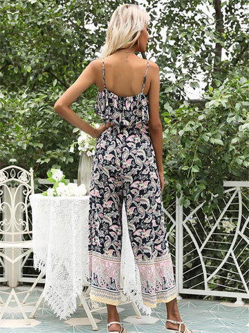 Felicity - Trykt jumpsuit med blomstermønster