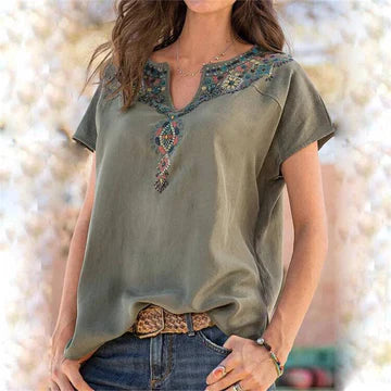 Georgia - Blomstret boho-blus