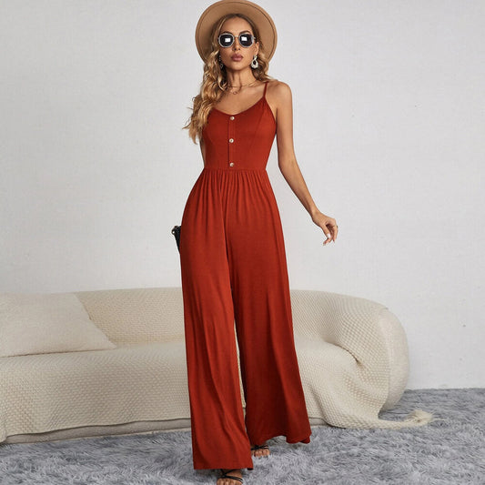 Tansy - Jumpsuit med V-hals