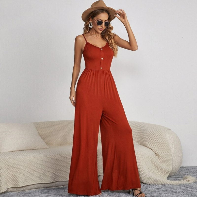 Tansy - Jumpsuit med V-hals