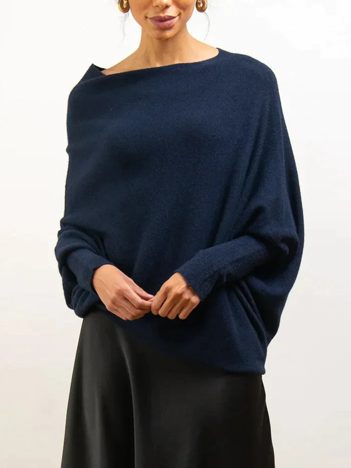 Lydia - Asymmetrisk draperet sweater