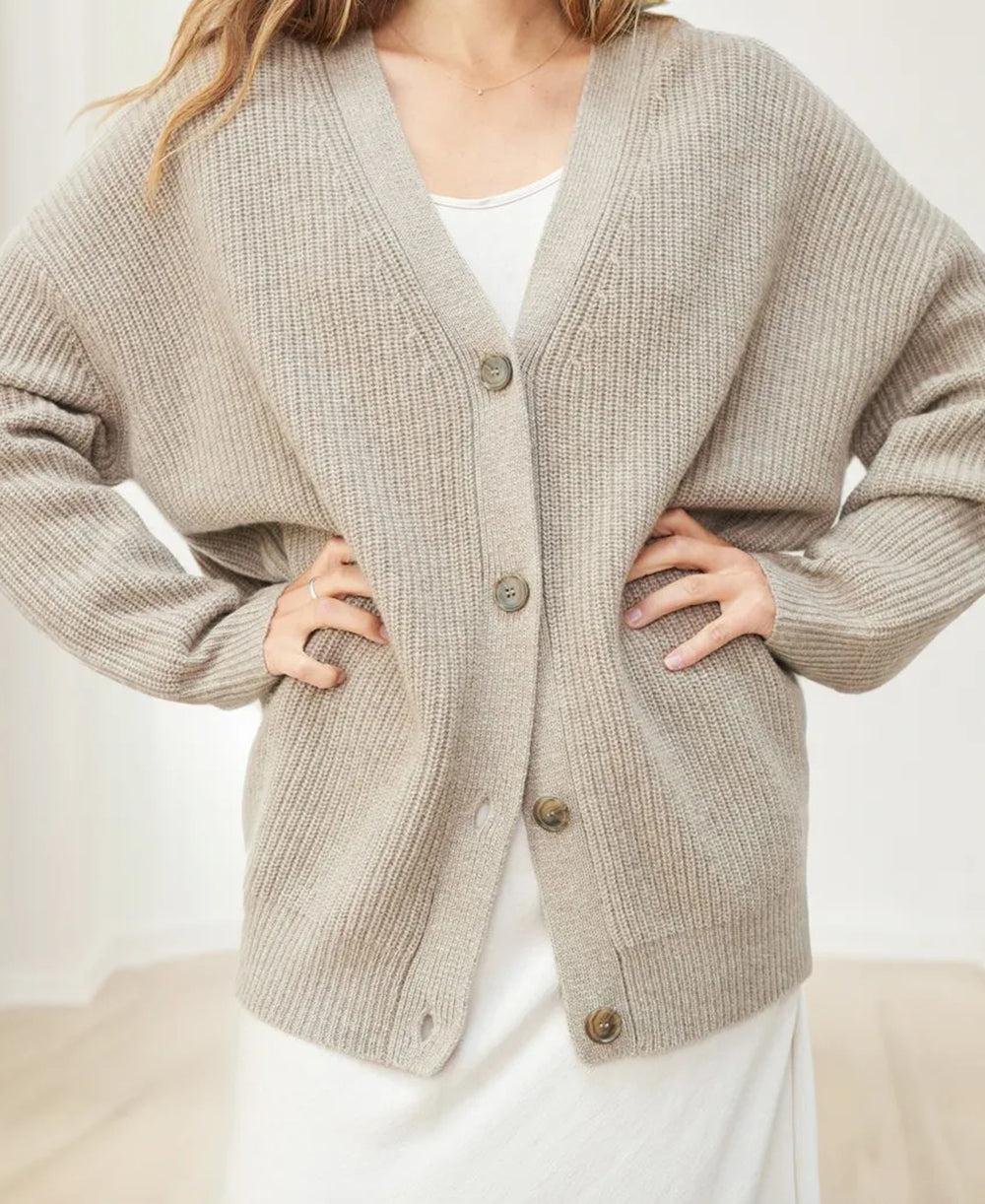 Emelina - Cocoon-cardigan i kashmir