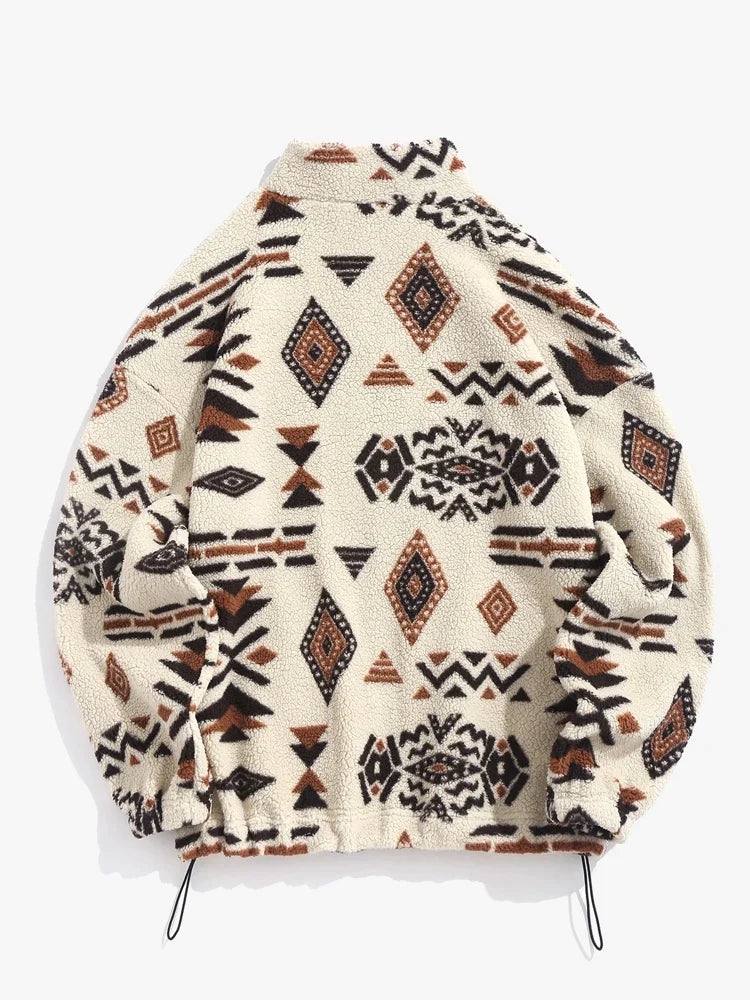 Cecelia - Sweater med etnisk print