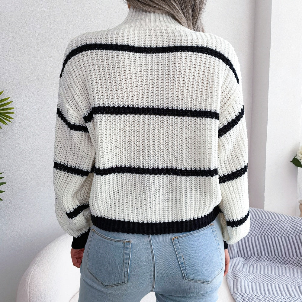 Amelia - Afslappet stribet sweater