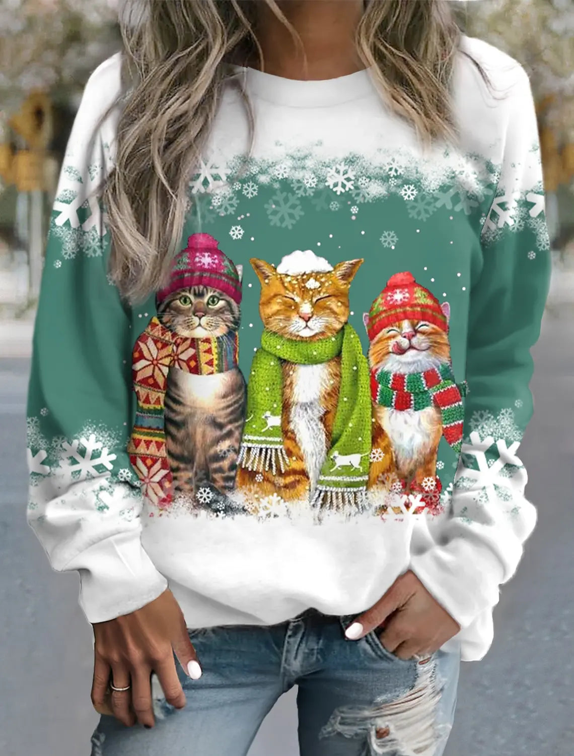 Arleth - Sweater med julemotiv