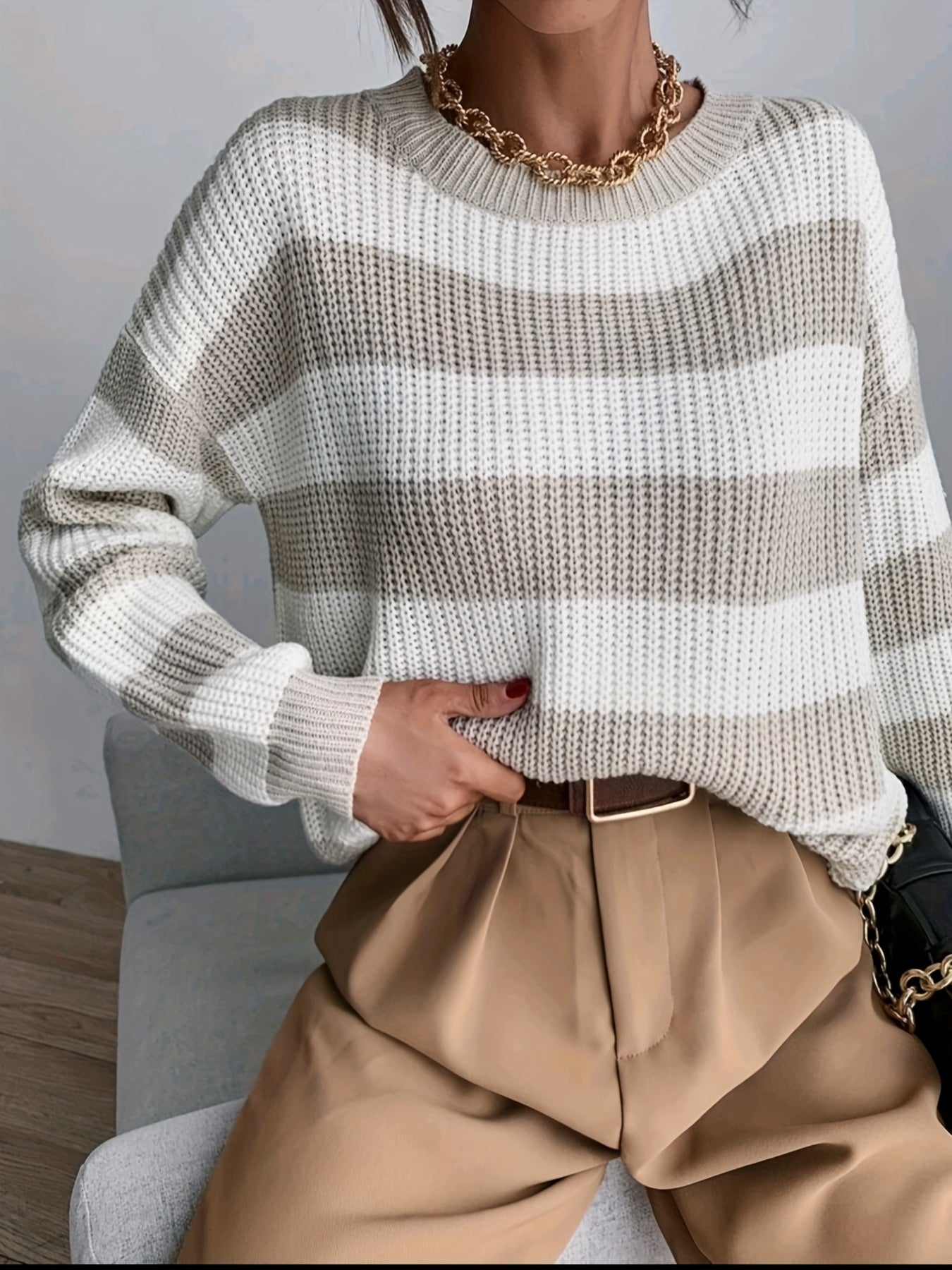 Maxine - Behagelig stribet sweater